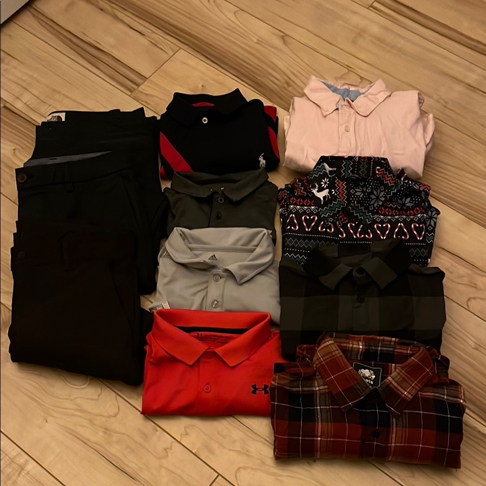 Men’s size S/M dress pant/collar shirt bundle/lot